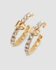 Dolce & Gabbana Women's Goldtone & Glass Crystal Monogram Hoop Earrings - 2