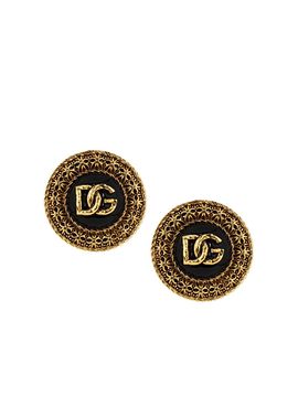 Dolce & Gabbana Women's Goldtone Logo Clip-On Earrings