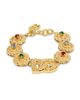 Dolce & Gabbana Women's Goldtone, Raffia & Glass Crystal Monogram Bracelet - 4