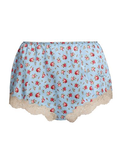 Dolce & Gabbana Women's Guaina Floral Silk-Blend Satin Briefs