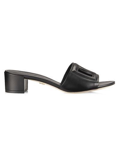 Dolce & Gabbana Women's Interlocking DG 40 Leather Mules