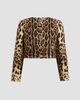 Dolce & Gabbana Women's Leopard-Print Cotton-Blend Crop Jacket - 1