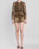 Dolce & Gabbana Women's Leopard-Print Cotton-Blend Crop Jacket - 2