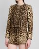Dolce & Gabbana Women's Leopard-Print Cotton-Blend Crop Jacket - 4