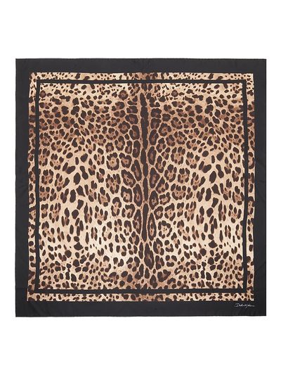 Dolce & Gabbana Women's Leopard-Print Silk Foulard