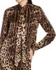 Dolce & Gabbana Women's Leopard-Print Silk Shirt - 6