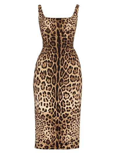 Dolce & Gabbana Women's Leopard-Print Sleeveless Dress