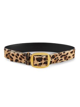 Dolce & Gabbana Women's Leopard-Printed Leather Belt