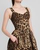 Dolce & Gabbana Women's Leopard Print Cotton Midi Dress - 5