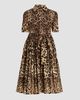 Dolce & Gabbana Women's Leopard Print Cotton Poplin Midi Shirtdress - 6