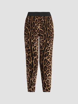 Dolce & Gabbana Women's Leopard Print Crop Leggings