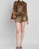Dolce & Gabbana Women's Leopard Print Silk Tie Blouse - 2
