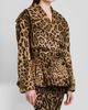 Dolce & Gabbana Women's Leopard Short Trench Coat - 4