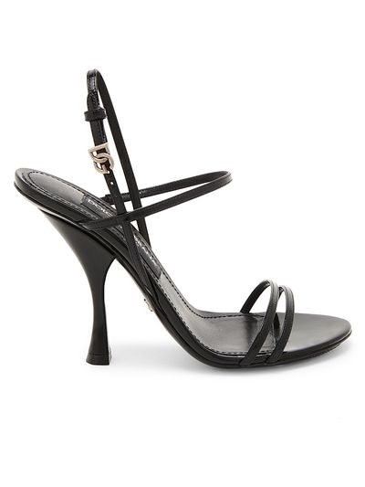 Dolce & Gabbana Women's Logo-Buckle Leather Sandals