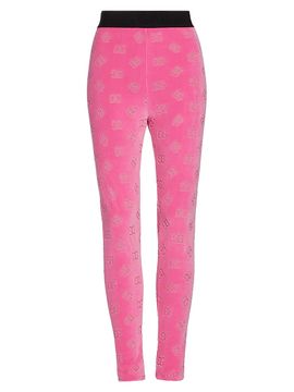 Dolce & Gabbana Women's Logo Cotton Terry Leggings