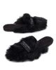 Dolce & Gabbana Women's Logo Dyed Lamb Hair Mules - 6