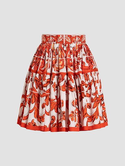 Dolce & Gabbana Women's Maiolica Cotton Mini Skirt