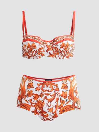 Dolce & Gabbana Women's Maiolica Printed Two-Piece Swimsuit