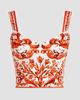 Dolce & Gabbana Women's Maiolica Silk-Blend Corset Top - 1
