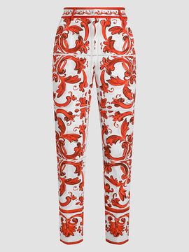 Dolce & Gabbana Women's Majolica-Print Brocade Crop Pants