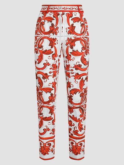 Dolce & Gabbana Women's Majolica-Print Brocade Crop Pants