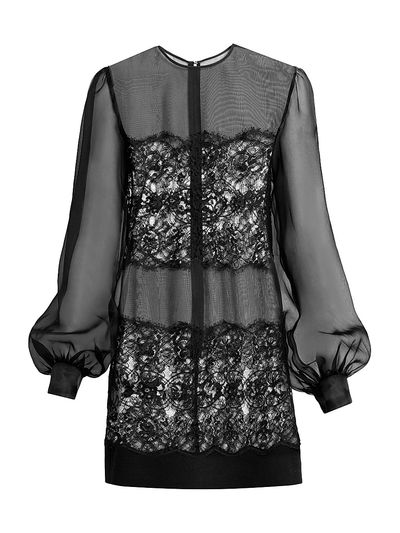 Dolce & Gabbana Women's Organza Lace-Panel Minidress