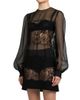 Dolce & Gabbana Women's Organza Lace-Panel Minidress - 4