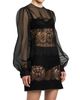 Dolce & Gabbana Women's Organza Lace-Panel Minidress - 6