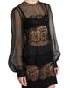 Dolce & Gabbana Women's Organza Lace-Panel Minidress - 7