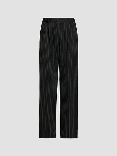 Dolce & Gabbana Women's Pinstriped Virgin Wool-Cashmere Straight-Leg Pants
