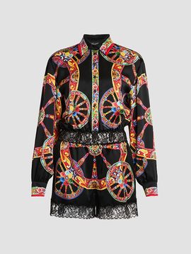 Dolce & Gabbana Women's Printed Cotton-Silk Romper