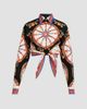 Dolce & Gabbana Women's Printed Cotton Tie-Front Shirt - 1