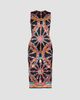 Dolce & Gabbana Women's Printed Satin Sheath Midi Dress - 6