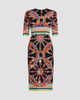 Dolce & Gabbana Women's Printed Stretch Silk Midi Dress - 6