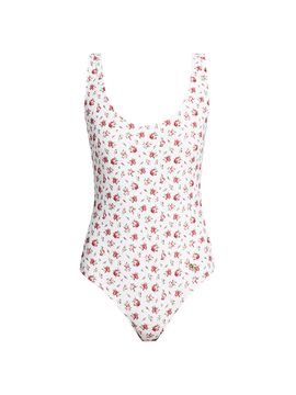 Dolce & Gabbana Women's Rose-Print One-Piece Swimsuit