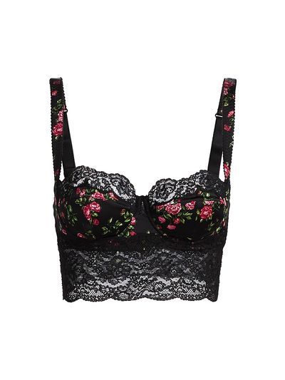 Dolce & Gabbana Women's Rose Lace-Trim Longline Balconette Bra