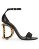 Dolce & Gabbana Women's Sculpted-Heel Baroque DG Leather Sandals - 1