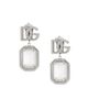 Dolce & Gabbana Women's Silvertone & Crystal Logo Drop Earrings - 4