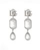 Dolce & Gabbana Women's Silvertone & Crystal Logo Long Drop Earrings - 3