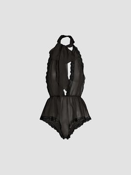Dolce & Gabbana Women's Stretch-Silk Lace-Trim Romper