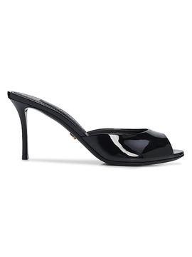 Dolce & Gabbana Women's Vernice 75MM Patent Leather Mules