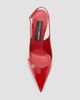 Dolce & Gabbana Women's Vernice 90MM Leather Stiletto Slingback Pumps - 4