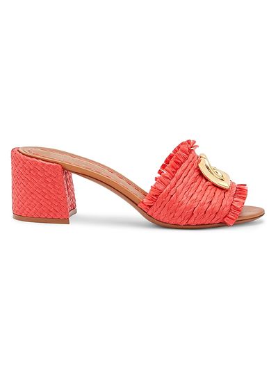 Dolce & Gabbana Women's Woven Logo Block-Heel Sandals