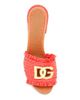 Dolce & Gabbana Women's Woven Logo Block-Heel Sandals - 3