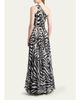 Dolce & Gabbana Zebra-Print One-Shoulder Silk Chiffon Gown - 2
