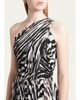 Dolce & Gabbana Zebra-Print One-Shoulder Silk Chiffon Gown - 4