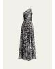 Dolce & Gabbana Zebra-Print One-Shoulder Silk Chiffon Gown - 5