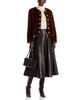 Dolce Cabo Dolce Cabo Faux Fur Collarless Gold Tone Button Jacket - 2