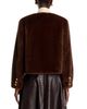 Dolce Cabo Dolce Cabo Faux Fur Collarless Gold Tone Button Jacket - 3