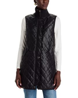 Dolce Cabo Dolce Cabo Faux Leather Quilted Vest